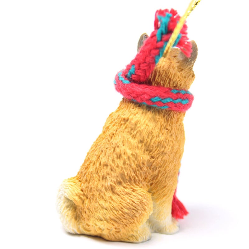 Conversation Concepts Shiba Inu Tiny Miniature One Christmas Ornament - Delightful! - Made with Plastic, Gold - Image 2